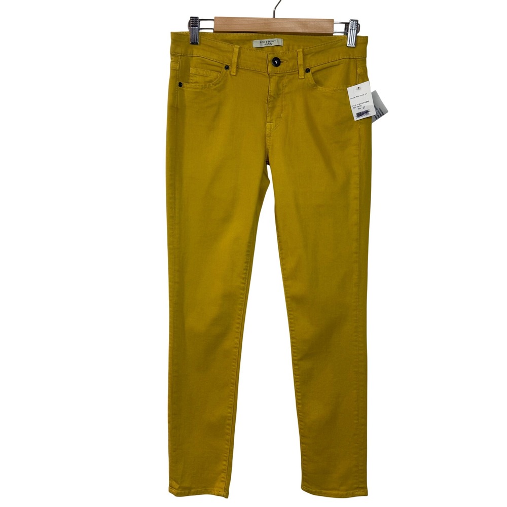 Rich & Skinny Ankle Roll Crop Jean Kernel Yellow Slim Fit Pants 1575743M Size 27